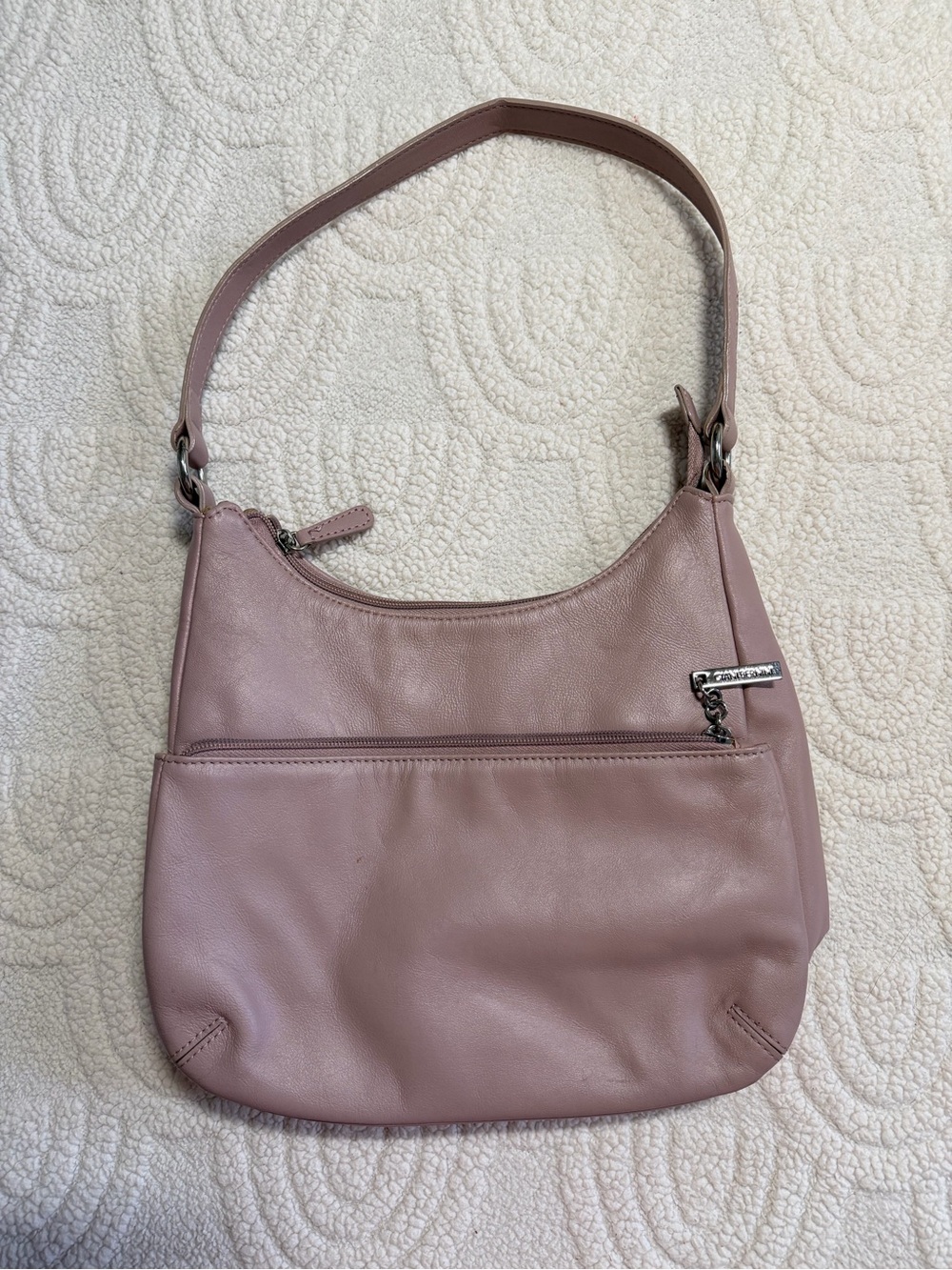 Giani Bernini Dusty Rose Leather Shoulder Bag